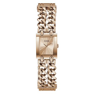Quarzuhr GUESS "MICRO MOD", goldfarben, roségoldfarben, roségoldfarben, Armbanduhren, Damen, roségoldfarben, Quarzuhr, Armbanduhr, Damenuhr, Edelstahlarmband, analog