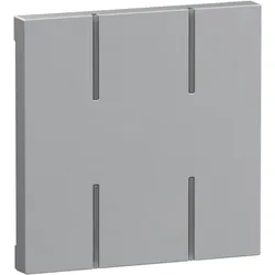 Legrand 765714 Seano 2-modulige Tastenabdeckung MyHome ohne Symbol, Farbe Aluminium