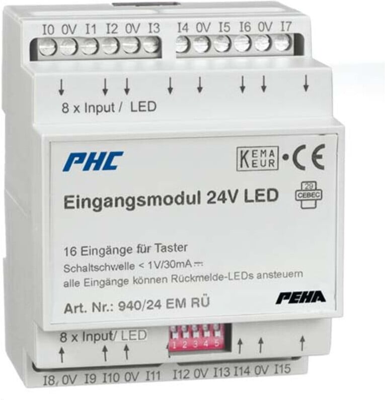 Peha Eingangsmodul 24VDC 16Rückmeld. D 940/24 EM RÜ (00285917)