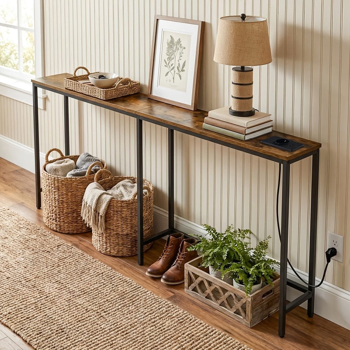 EasyNest Smalle Console Tafel - Bruin