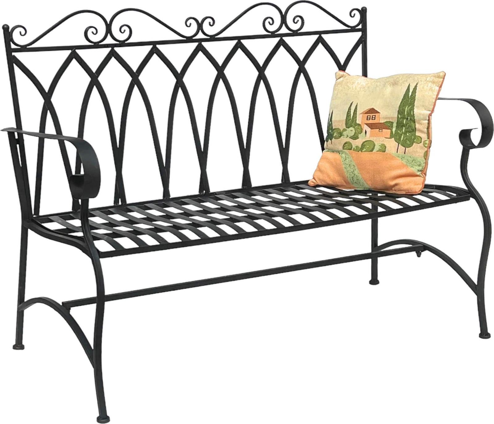 DanDiBo Tuinbank model 18940 met 2 zitplaatsen, metaal, donkerbruin, 120 cm