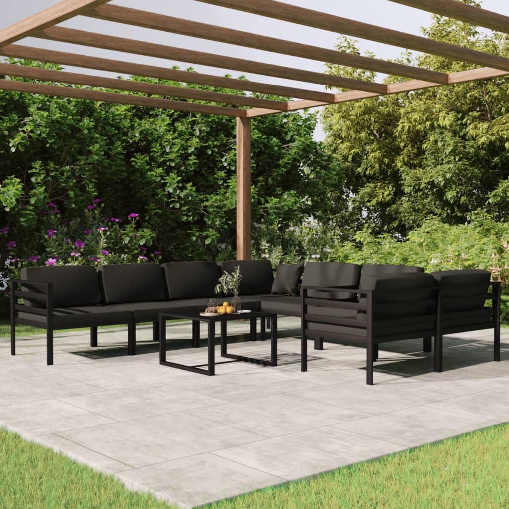 Lounge-Bank - Lounge-Set - Gartenbank - Outdoor-Sofa - Sitzgruppe - Aluminiumrahmen - Modulares Design