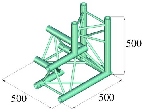 Alutruss TRILOCK 6082AL-33 3-Punkt Traverse 3-Weg-Ecke 90 °