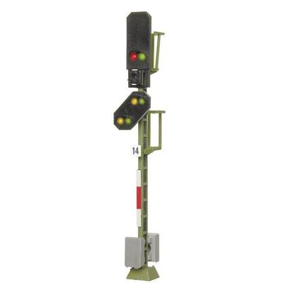 Viessmann Modelltechnik 4014 H0 Lichtsignal mit Vorsignal Blocksignal Fertigmodell DB