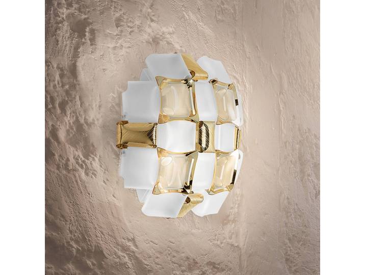Slamp Designer Wandleuchte Mida, dimmbar, messing / gold, für Wohn- / Esszimmer, Kunststoff, Design