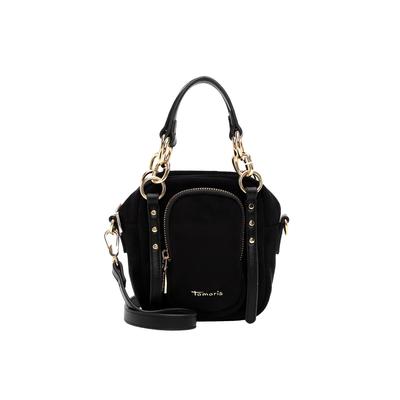 Shopper TAMARIS "Shopper TAS Manja", Damen, Gr. B/H/T: 21cm x 18cm x 10cm, schwarz 100, Polyester, Taschen Shopper
