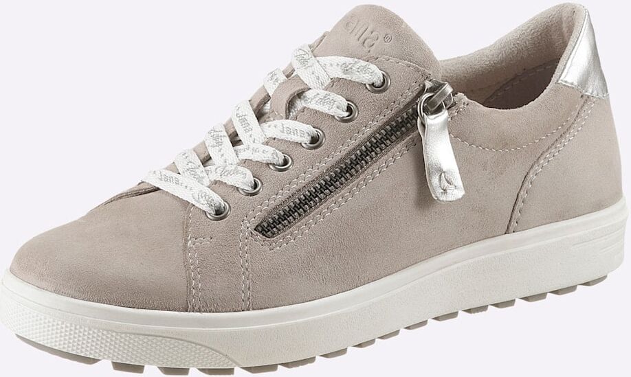 Schnürschuh JANA, Damen, Gr. 37, grau, Veloursleder, Schuhe Schnürschuh