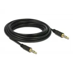 DeLOCK Klinkenkabel 3,5 mm 4 Pin Stecker zu Stecker 5 m schwarz