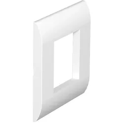 OBO 6107002 Abdeckrahmen Modul 45, 1fach 86x86mm Polycarbonat reinweiß RAL 9010 S990-AF1 RW