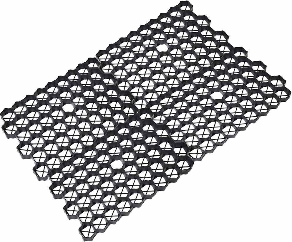 vidaXL Grilles d'herbe 16 pcs noir 60x40x3 cm plastique