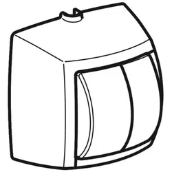 Geberit Handdrücker 2-Mengen-Sp. zu WC-Strg. 240584KA1 mit pneumatischer Spülausl. glanzchrom