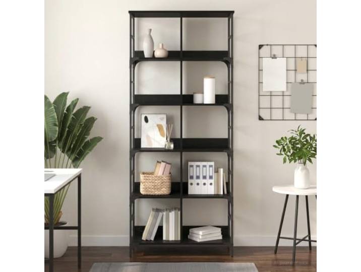 Regal 4 Ebenen 78,5 x 33 x 188,5 cm Metall Holzwerkstoff freistehend Freistehend, rechteckig, vielseitig nutzbar, einfache Reinigung, robuste Konstruktion