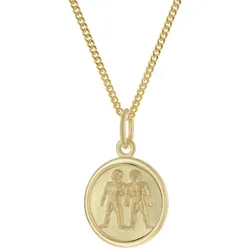 trendor 28468-06 Kinder Sternzeichen Zwilling Gold 333 mit vergoldeter Kette, 40 cm