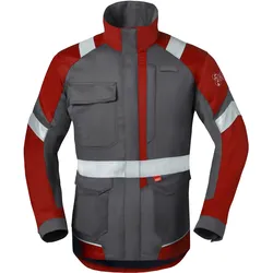 Multinorm Langjacke "50285" 5safety Image+ - 44 - dunkelgrau/rot