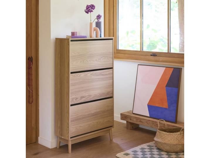 Meuble à chaussures scandinave décor bois