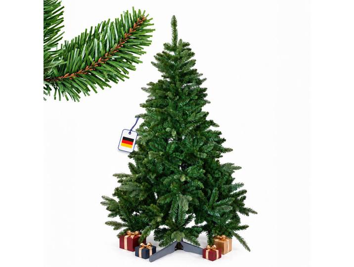 Relaxdays Weihnachtsbaum Grün künstlich Nordmanntanne 210 cm ohne Beleuchtung, Dunkelgrün, Kunststoff, Holz, 210 cm, Dekoration, Weihnachtsdekoration, Christbäume & Zubehör