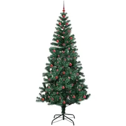 vidaXL, Weihnachtsbaum, Nova (mit LEDs &roten Kugeln) (240 cm)