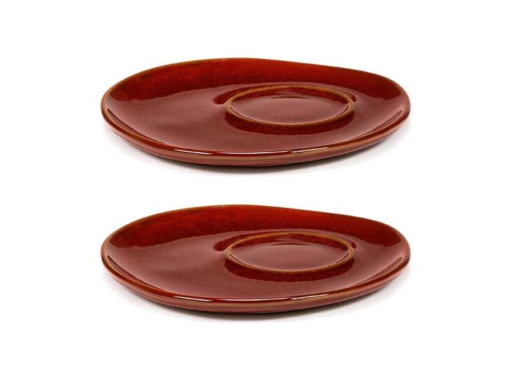 Serax La Mère soucoupe pour tasse à expresso Ø11 cm lot de 2 Venetian red