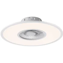 LED Deckenventilator mit Beleuchtung Ventilator Deckenlampe dimmbar mit Fernbedienung, 10 Stufen, 1x LED 32W 2600lm 2700-5000K warmweiß-kaltweiß, DxH 59,5x16,5 cm