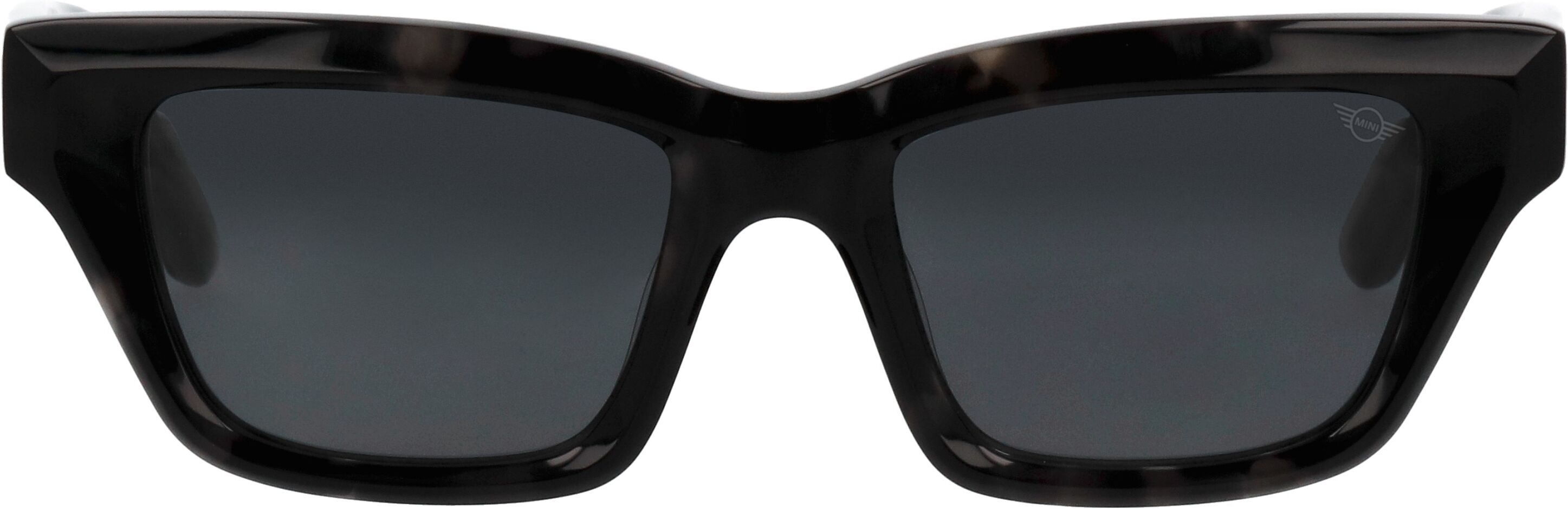 Sonnenbrille MINI EYEWEAR "Modell 746032", Damen, schwarz (schwarz grau havanna), gemustert, Sonnenbrillen Sonnenbrille, Form CatEye, Logoschriftzug auf Bügel, Kunststofffassung schwarz grau havanna Einheitsgröße