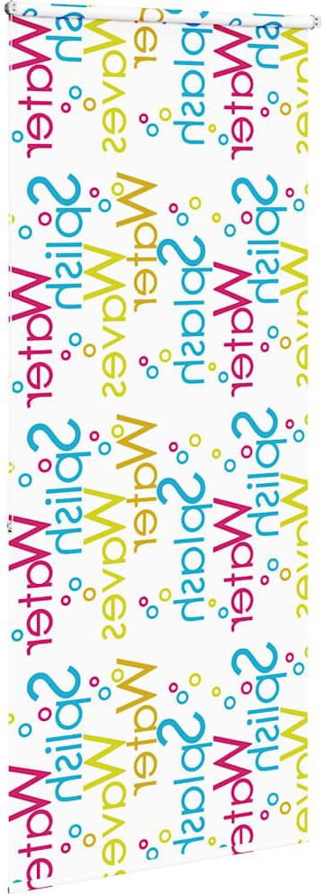 Metro Room Darkening Roller shade Colourful Words 160 x 240 cm