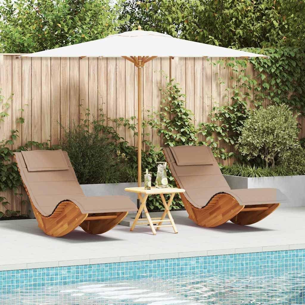 Holzliege - Gartenstuhl - Liegebett - Loungestuhl - Aus nachhaltigem Akazienholz