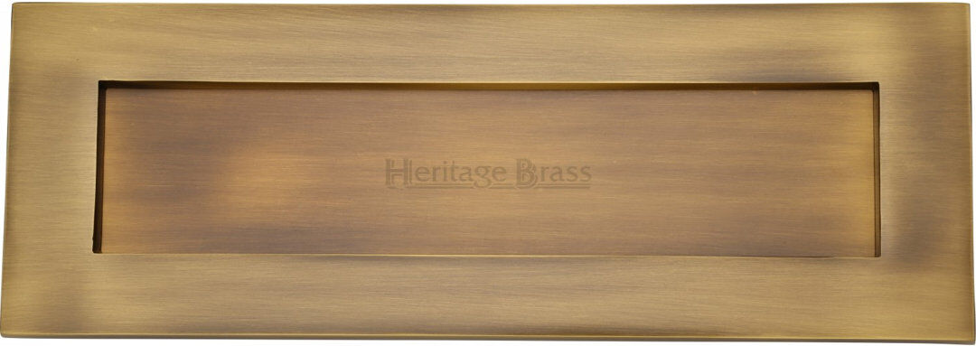 Heritage Brass Heritage Letterplate Antique Brass 9.6 cm H x 30.5 cm W