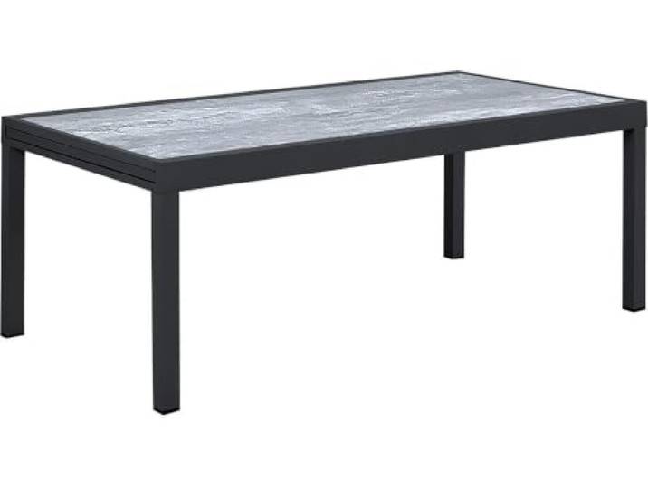 Gartentisch ausziehbar aus Aluminium Lagos - 200/320 x 105 x 76 cm - Grau