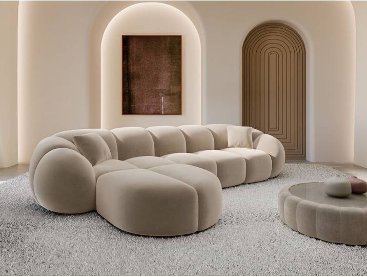 Stoff Ecksofa Valderosa L-Form