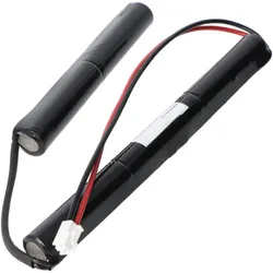 AccuCell Notleuchtenakku 6 Volt 4000mAh mit Kabel und JST VHR-2 Stecker (4/3 A), Akku Ladegerät