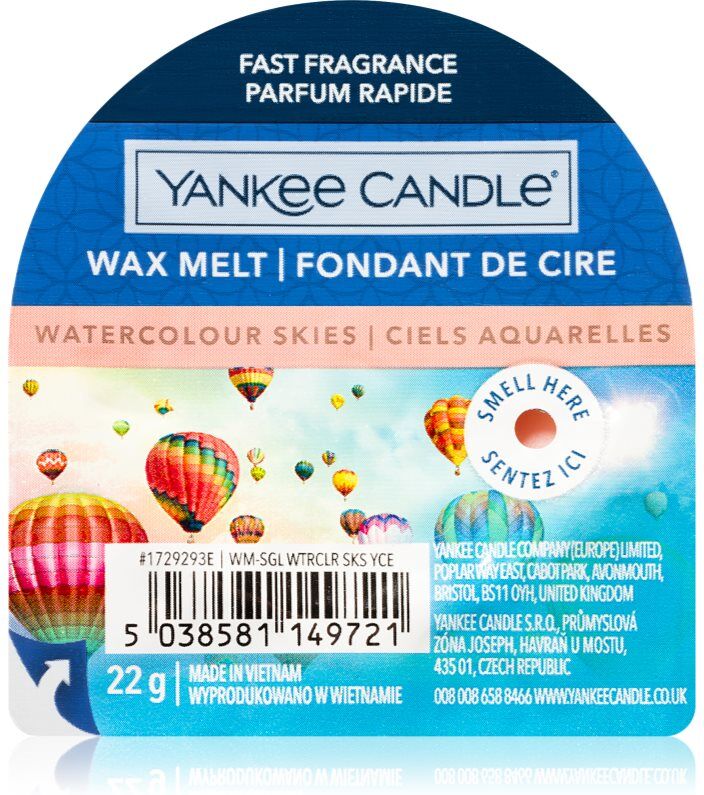 Yankee Candle Watercolour Skies wax melt 22 g