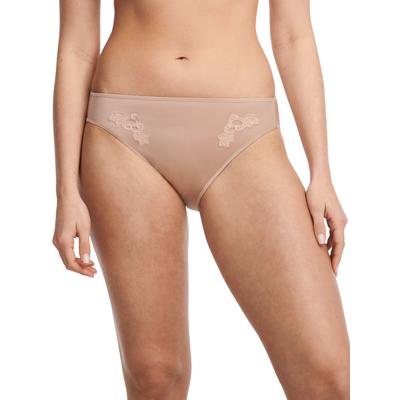 Slip CHANTELLE "HEDONA", Damen, Gr. 38, beige, Obermaterial: 83% Polyamid, 17% Elasthan, körpernah, Unterhosen Slip, blickdichtes Gewebe, Guipure Spitze
