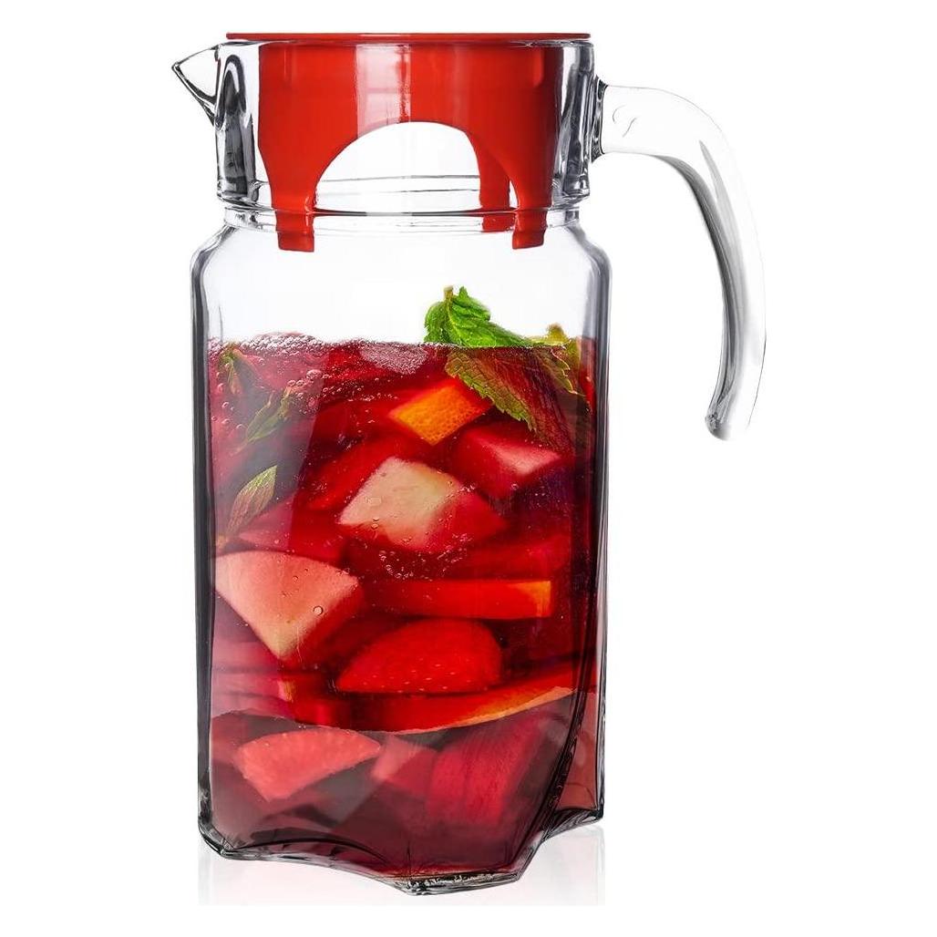 Orion Dzbanek szklany do wody kompotu napojów lemoniady z uchwytem i pokrywką 1,75 l (1.75 l) (47977220)