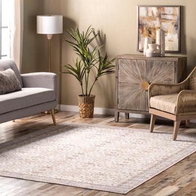 Nuloom Gemma SpinClean Machine Washable Transitional Floral Area Rug