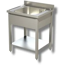 Ristoattrezzature Edelstahlspüle - Professionell, für Küchen, Restaurants und Pizzerien - 1 Becken - 50X60x85h