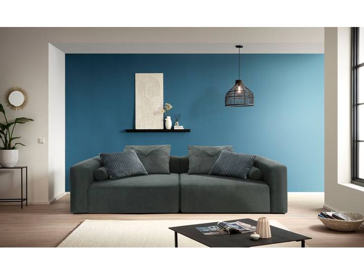 Big-Sofa, 304x135 cm, Polyester, Grau, Geräumig & Gemütlich, Modern, Inosign