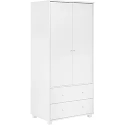 Drehtürenschrank Milo Weiß ca. 80x176x55 cm