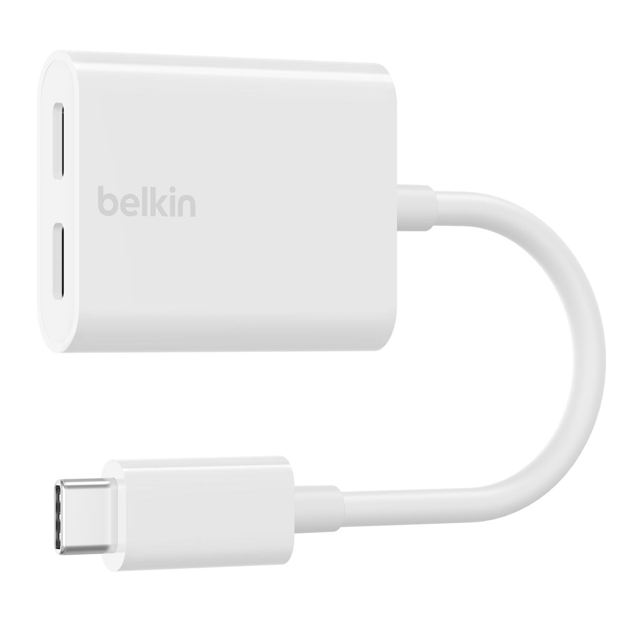 Belkin RockStar™ 60 W 2x USB-C Audio- und Ladeadapter, weiß F7U081btWH
