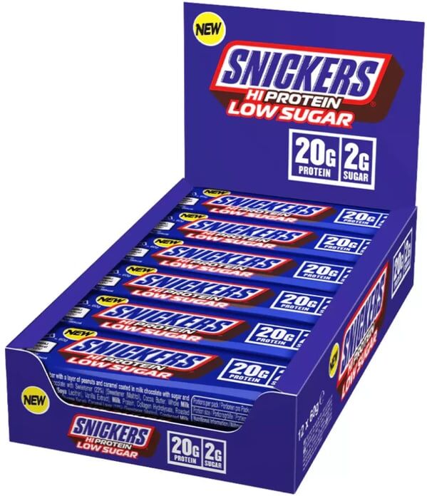 Snickers High Protein White Bar 57g 12 Barras Chocolate Preto