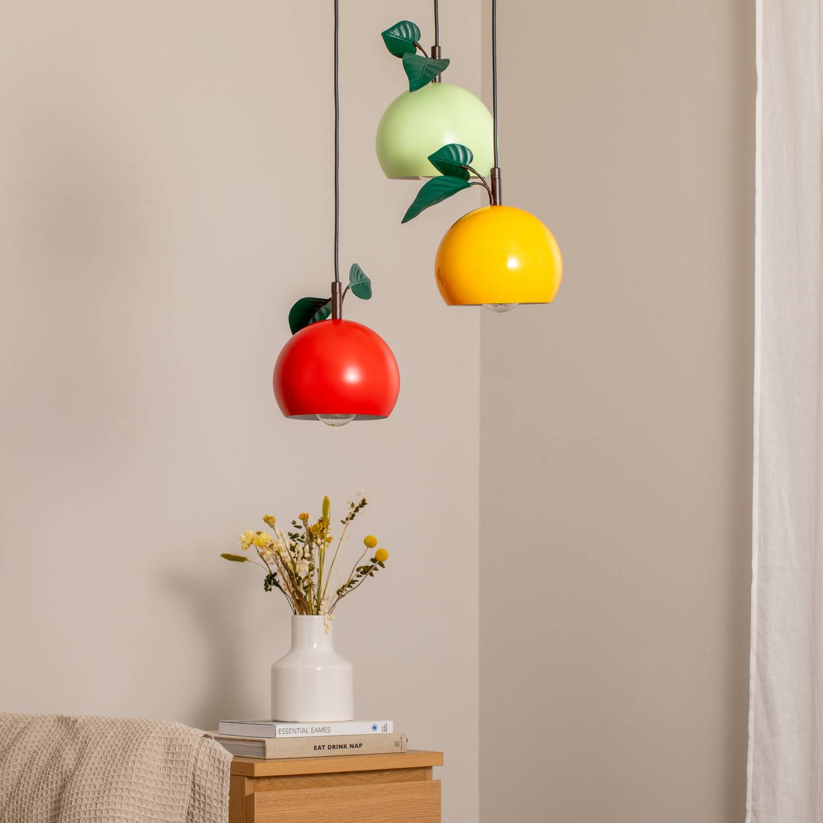 Hängelampe Apple mix Luminex, dimmbar, schwarz, für Wohn- / Esszimmer, Metall, Pendelleuchte