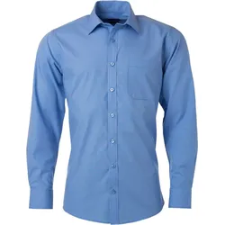 James & Nicholson Herren Popeline Hemd langarm JN678 aqua 3XL