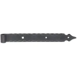 Schösswender, Holzverbinder, Langbänder ohne Kegel, Kröpfung 15 mm, 615 mm, Schmiedeeisen verzinkt geschwärzt (1 Stk.)