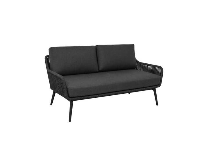 CASA DOMA Ribera 2-Sitzer Loungesofa, Beine rund - Sitzschale L-Form Modern Country
