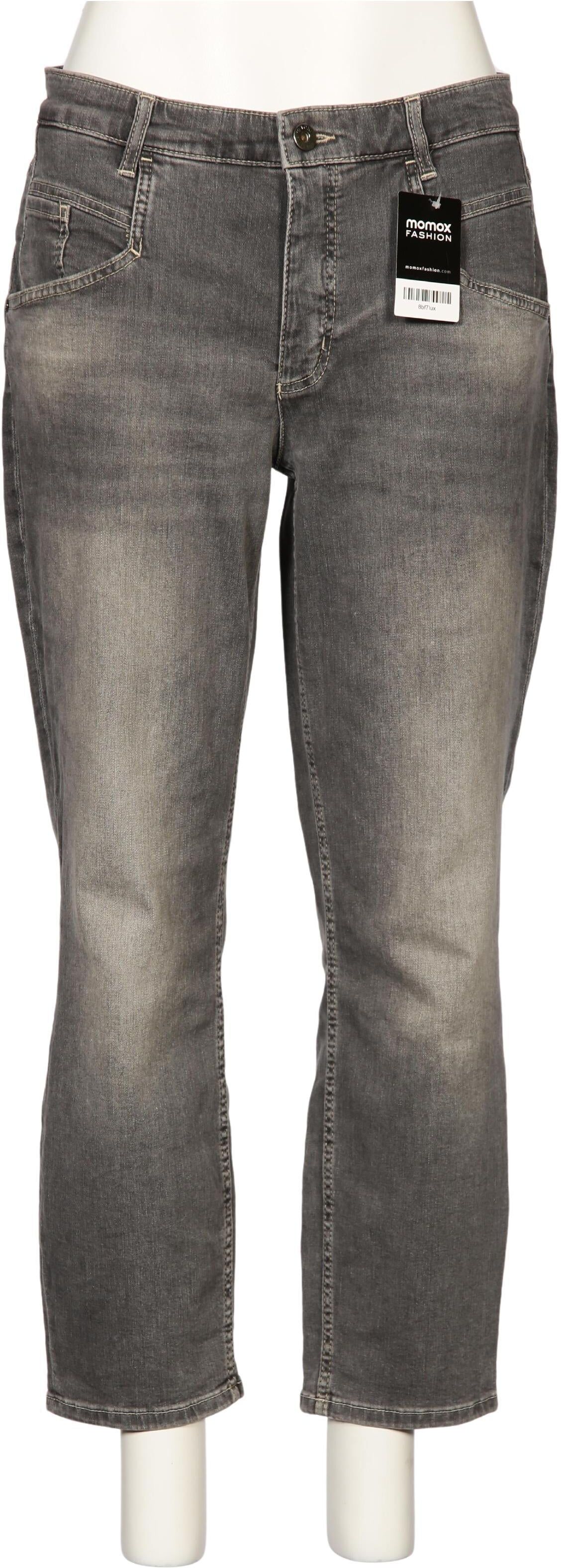 Toni Damen Jeans, Grau, Gr. W33, Leder / kein / Etikett / Elasthan - Second Hand