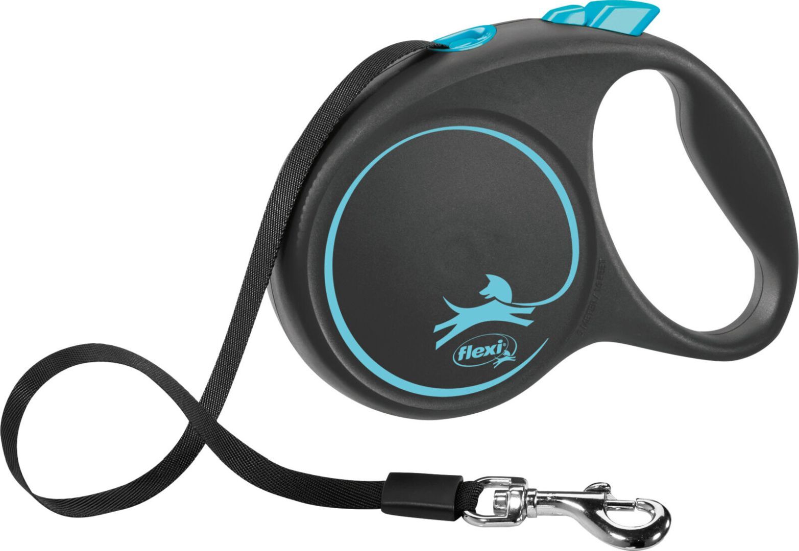 TRIXIE flexi BLACK DESIGN, Gurt, L: 5 m, blau