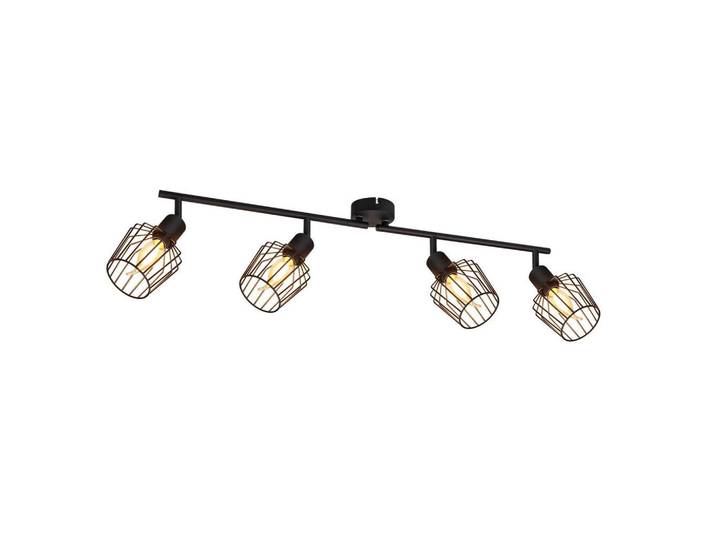 ZMH Deckenstrahler Dynamisch 71/10/20 cm, Schwarz, Metall, Vintage, E14, 10x20x71 cm, Lampen & Leuchten, Innenbeleuchtung, Deckenleuchten, Deckenleuchten
