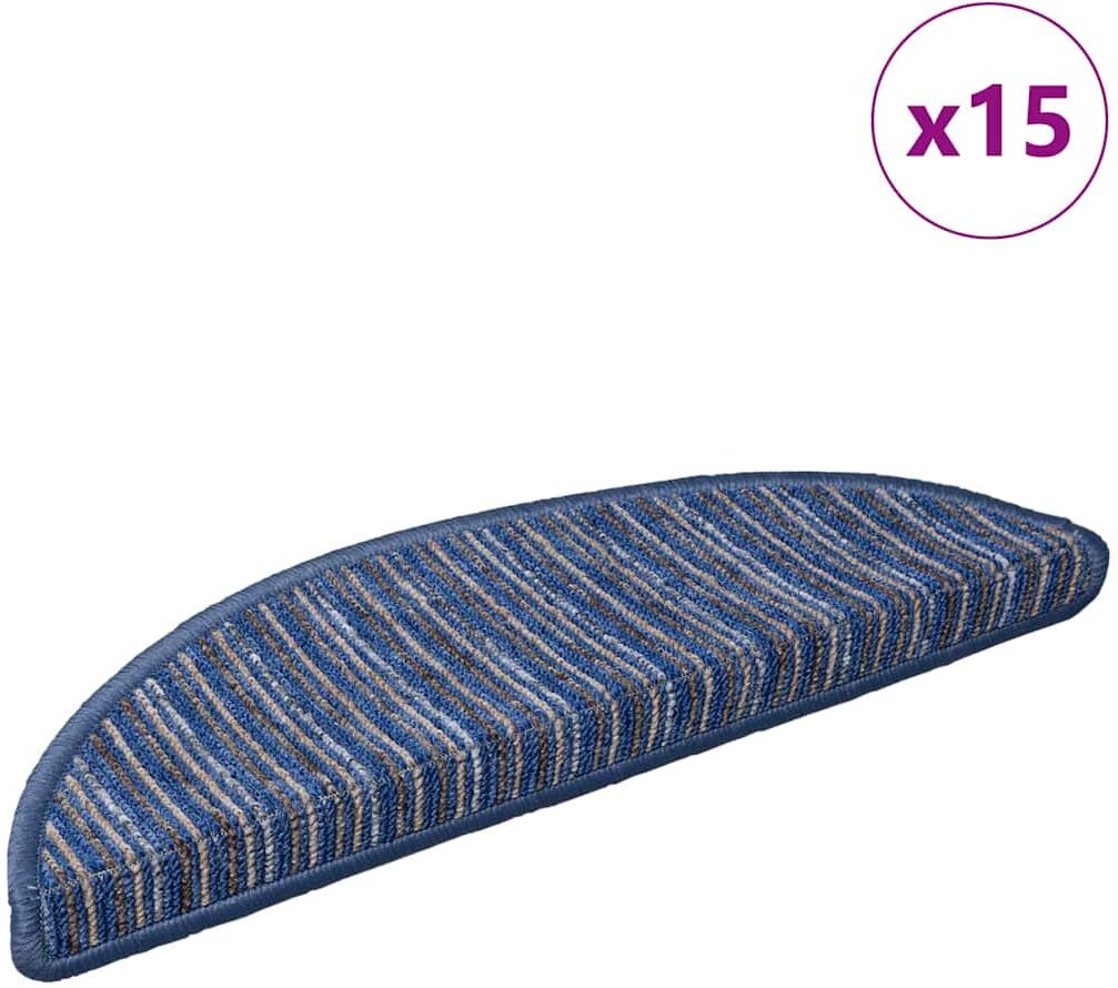 vidaXL Tapis d'escalier auto-adhésifs 15 pc 56 x 17 x 3 cm Non-Slip