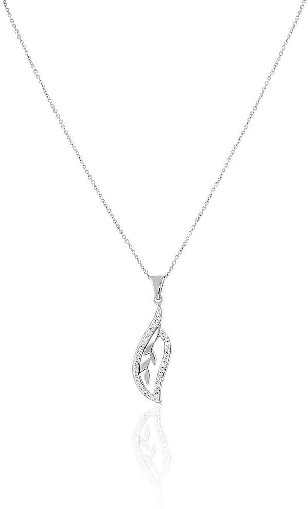 Collier Cleor En Argent 925/1000 Et Cristal Femme