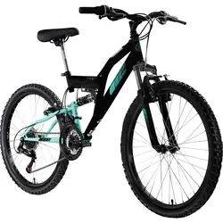 Galano FS240 Mountainbike Kinderfahrrad 24 Zoll Fahrrad 130 - 145 cm Fully ab 8 mit 18 Gängen Jugendfahrrad MTB