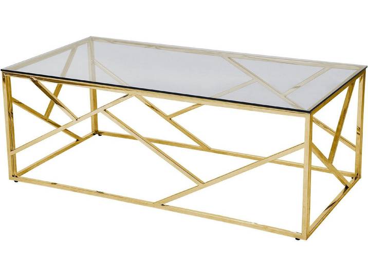 SalesFever Couchtisch Glastisch mit stilvoller Eleganz, Edelstahlgestell - rostfrei und langlebig